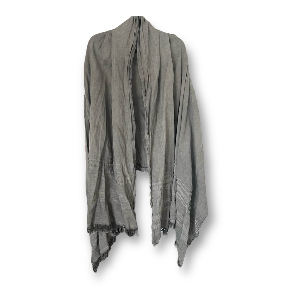 Isaac Sellam Experience Blizzard Gray Open High Low Vest / Poncho